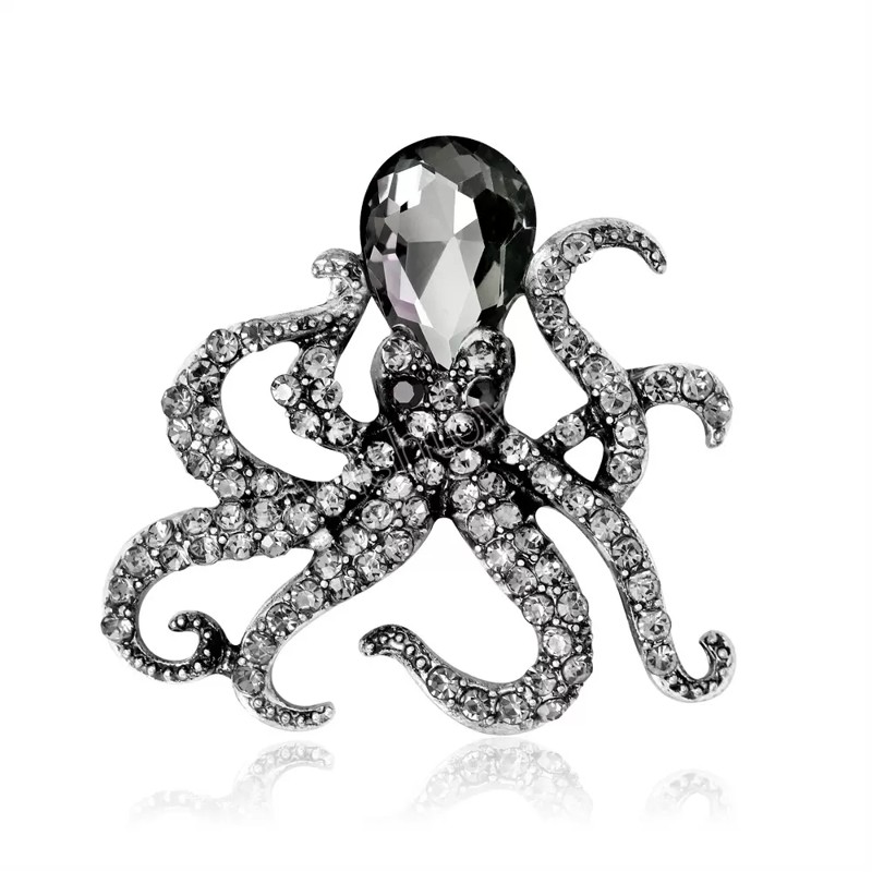 Octopus Brooch For Men Full Rhinestones Antique Silver Color Jewelry Pin Brooches Accessories
Octopus Brooch For Men Full Rhinestones Antique Silver Color Jewelry Pin Brooches Accessories