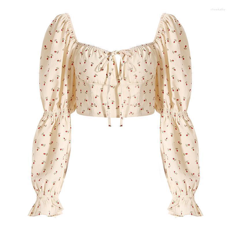 Women' Blouses & Shirts SeeBeautiful Floral Printed Stitching Sexy Short Shirt Drawstring Square Collar Puff Sleeve Summer 2022 Women Tide, Creamy-white
Women' Blouses & Shirts SeeBeautiful Floral Printed Stitching Sexy Short Shirt Drawstring Square Collar Puff Sleeve Summer 2022 Women Tide, Creamy-white