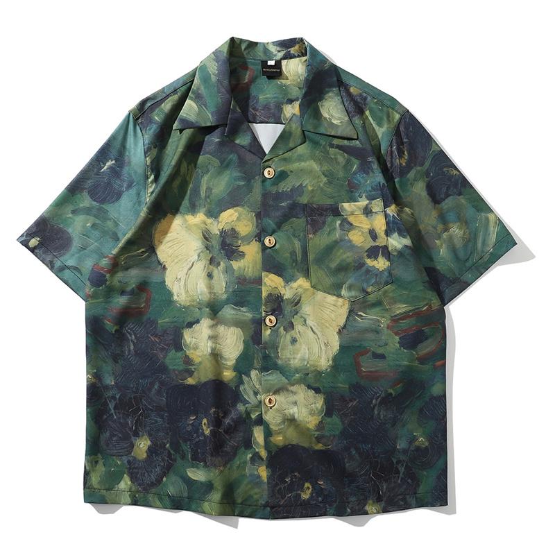 Men's Casual Shirts Men's Shirt Harajuku Oversized Streetwear Hand Paint Full Print Hawaiian Summer Hip Hop Korean Short Sleeve CamisasM, Green
Men's Casual Shirts Men's Shirt Harajuku Oversized Streetwear Hand Paint Full Print Hawaiian Summer Hip Hop Korean Short Sleeve CamisasM, Green