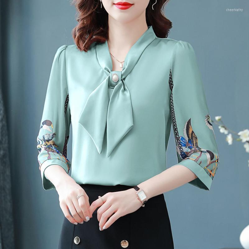Women's Blouses & Shirts -4XL Elegant Satin Chiffon Blouse 2022 Summer Women Tops Fashion Bowknot Casual Printed ShirtWomen's Chee22, Green
Women's Blouses & Shirts -4XL Elegant Satin Chiffon Blouse 2022 Summer Women Tops Fashion Bowknot Casual Printed ShirtWomen's Chee22, Green