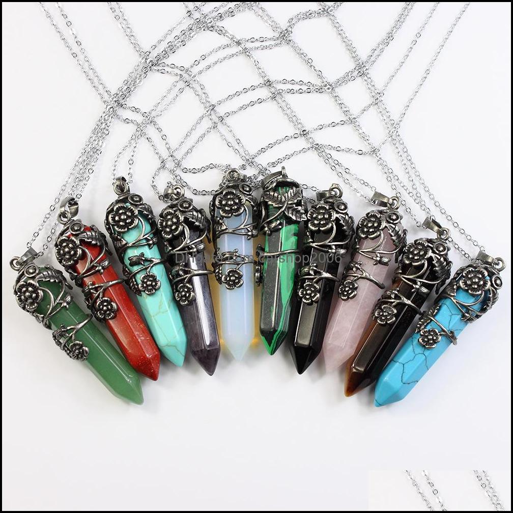 Pendant Necklaces Retro Natural Healing Stone Crystal Pendum Necklace Pink Rose Quartz Chakras Hexagon Prism Leaf Flower Carshop2006 Dhumz
Pendant Necklaces Retro Natural Healing Stone Crystal Pendum Necklace Pink Rose Quartz Chakras Hexagon Prism Leaf Flower Carshop2006 Dhumz