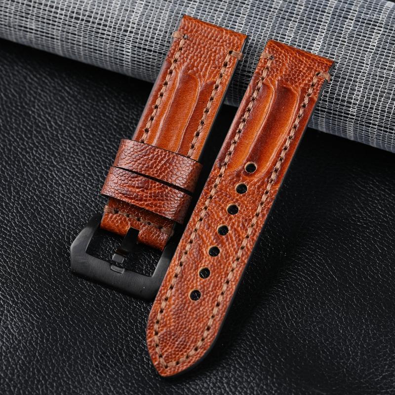 Watch Bands Handmade Leather Watchband Ostrich Foot Pattern 20 22 24MM Retro Style Bracelet Thick First Layer Calfskin Male Strap
Watch Bands Handmade Leather Watchband Ostrich Foot Pattern 20 22 24MM Retro Style Bracelet Thick First Layer Calfskin Male Strap