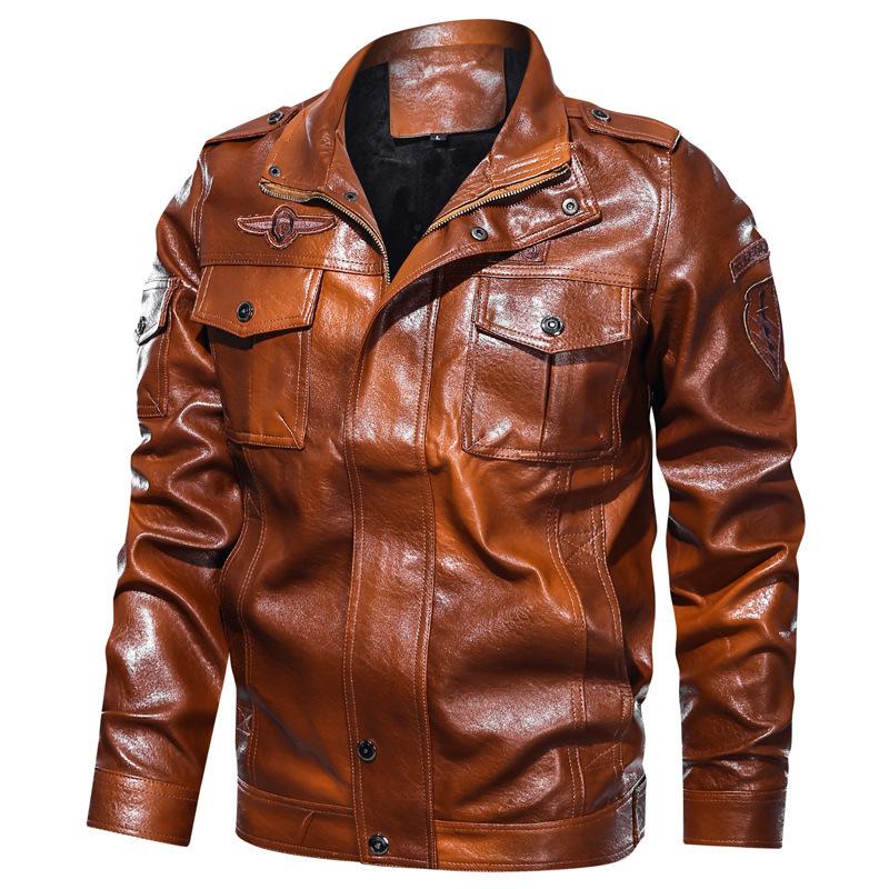 Men's Jackets FOR Cross-border Foreign Trade 2022 Leather Fashion Leisure Locomotive PU Jacket Large Size Clothing, Black;brown
Men's Jackets FOR Cross-border Foreign Trade 2022 Leather Fashion Leisure Locomotive PU Jacket Large Size Clothing, Black;brown