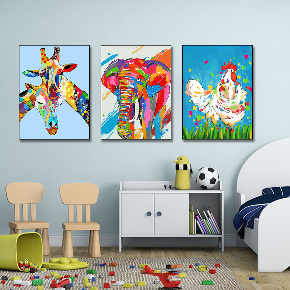 Colored Cute Animals Canvas Painting Poster Print Wall Art Picture For Living Room Home Decor Wall Decoration Frameless
Colored Cute Animals Canvas Painting Poster Print Wall Art Picture For Living Room Home Decor Wall Decoration Frameless