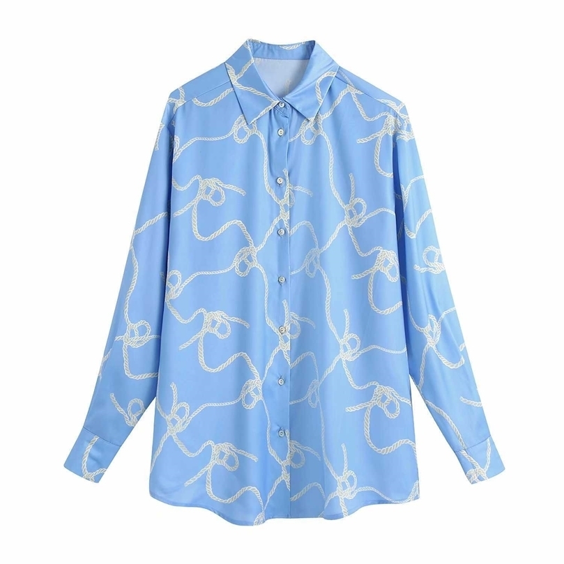 Fashion Women Printed Shirt Long Sleeves Satin Blouse Casual Buttoned Top Chic Lady Tops Woman haut femme 210709, Blue
Fashion Women Printed Shirt Long Sleeves Satin Blouse Casual Buttoned Top Chic Lady Tops Woman haut femme 210709, Blue
