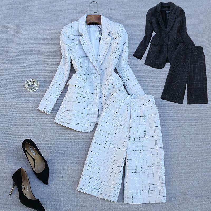 Women' Two Piece Pants Autumn Winter Fashion Lady Plaids Faux Woolen Suit Blazer And Knee-length High Waist OL SetWomen' Women'sWomen, Deep grey
Women' Two Piece Pants Autumn Winter Fashion Lady Plaids Faux Woolen Suit Blazer And Knee-length High Waist OL SetWomen' Women'sWomen, Deep grey