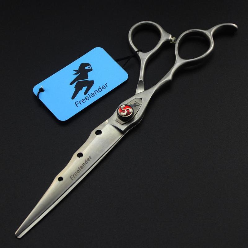7" left handed hairdressing scissors matte hand hair for salon barber cutting y thinning shears 220317