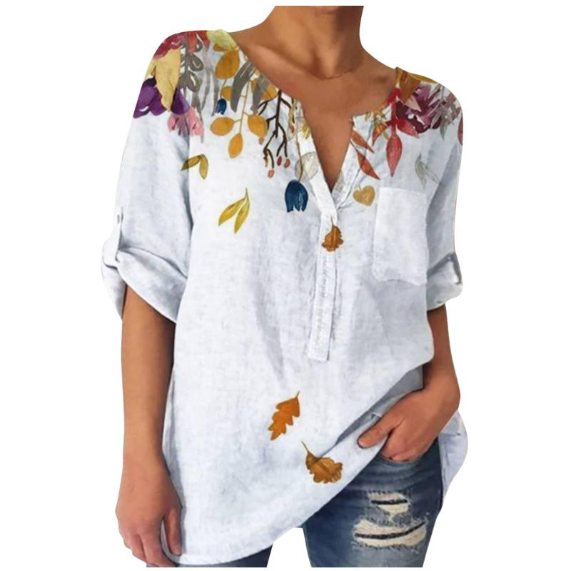 Women's Blouses & Shirts Womens White Long Sleeve Blouse Print Floral Tops Buttons Casual 3/4-Sleeve V-Neck Short Sweat WomenWomen's, Blue
Women's Blouses & Shirts Womens White Long Sleeve Blouse Print Floral Tops Buttons Casual 3/4-Sleeve V-Neck Short Sweat WomenWomen's, Blue