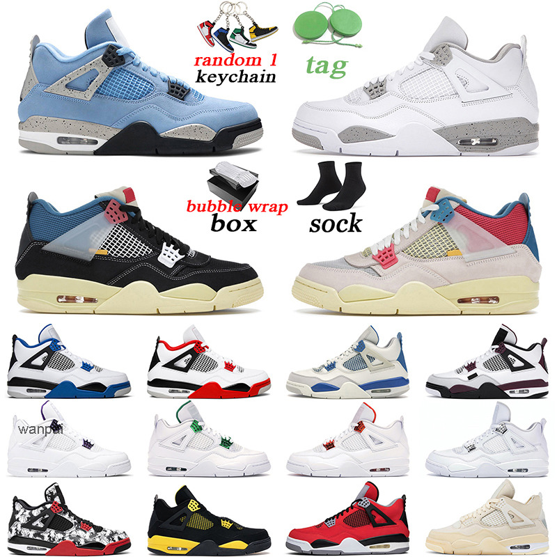 with original box 4 noir men women basketball shoes 4s university blue fire red black cat white oreo mens trainer sports sneakers jorda jordon shoe, Rasta
with original box 4 noir men women basketball shoes 4s university blue fire red black cat white oreo mens trainer sports sneakers jorda jordon shoe, Rasta