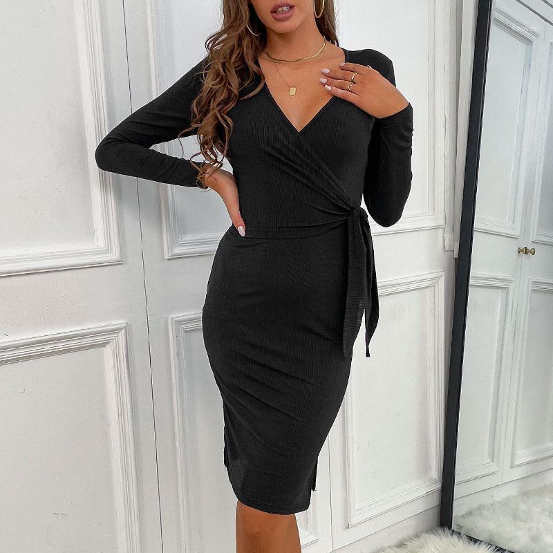 Casual Dresses Fall 2022 Women Clothing Sexy Party Night Club Dress Long Sleeves Black V-neck
Casual Dresses Fall 2022 Women Clothing Sexy Party Night Club Dress Long Sleeves Black V-neck