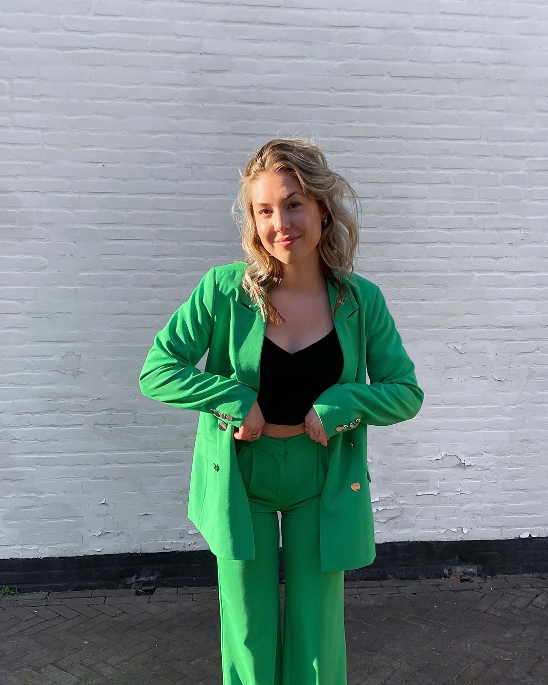 Bright Green Women Blazer Suits Street Style Power Slim Fit Evening Party Formal Outfit Wedding Wear 2 Pieces