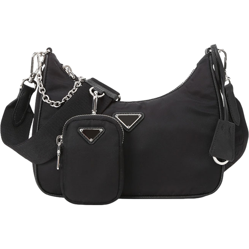 7A Top Quality Designer bags 1BH204 Nylon Hobo Chain bag One Shoulder Messenger Underarm Handbag Triad Bag Lady Fashion Classic Canvas Wide shoulder straps, Package
7A Top Quality Designer bags 1BH204 Nylon Hobo Chain bag One Shoulder Messenger Underarm Handbag Triad Bag Lady Fashion Classic Canvas Wide shoulder straps, Package