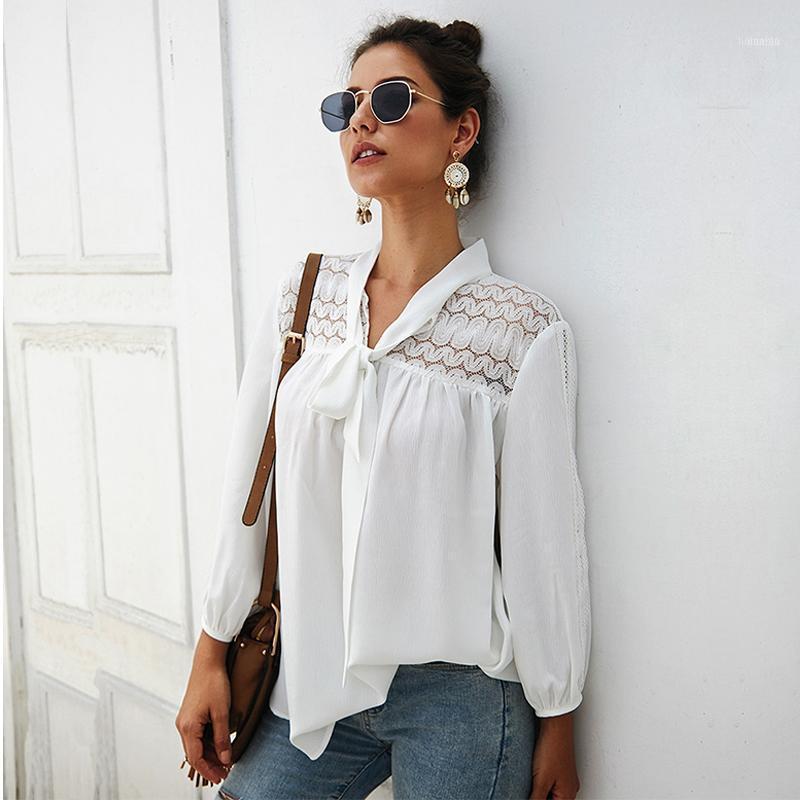 Spring Summer Lace Patchwork White Top Ladies Office Wear Elegant Chiffon Blouse V Collar Bow Design Womens Tops And Shirts Women's Blouses, Black
Spring Summer Lace Patchwork White Top Ladies Office Wear Elegant Chiffon Blouse V Collar Bow Design Womens Tops And Shirts Women's Blouses, Black