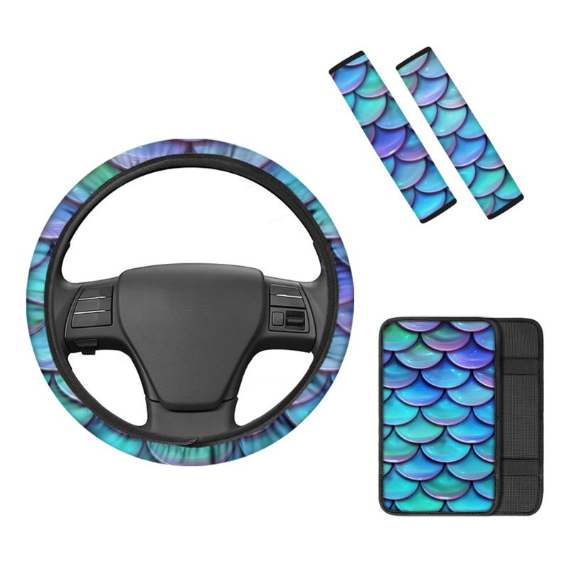 Steering Wheel Covers Soft Non-skid Cover Car Armrest Mermaid Scale Prints Cushion Belt Protector Seatbelt For Adults KidsSteering
Steering Wheel Covers Soft Non-skid Cover Car Armrest Mermaid Scale Prints Cushion Belt Protector Seatbelt For Adults KidsSteering