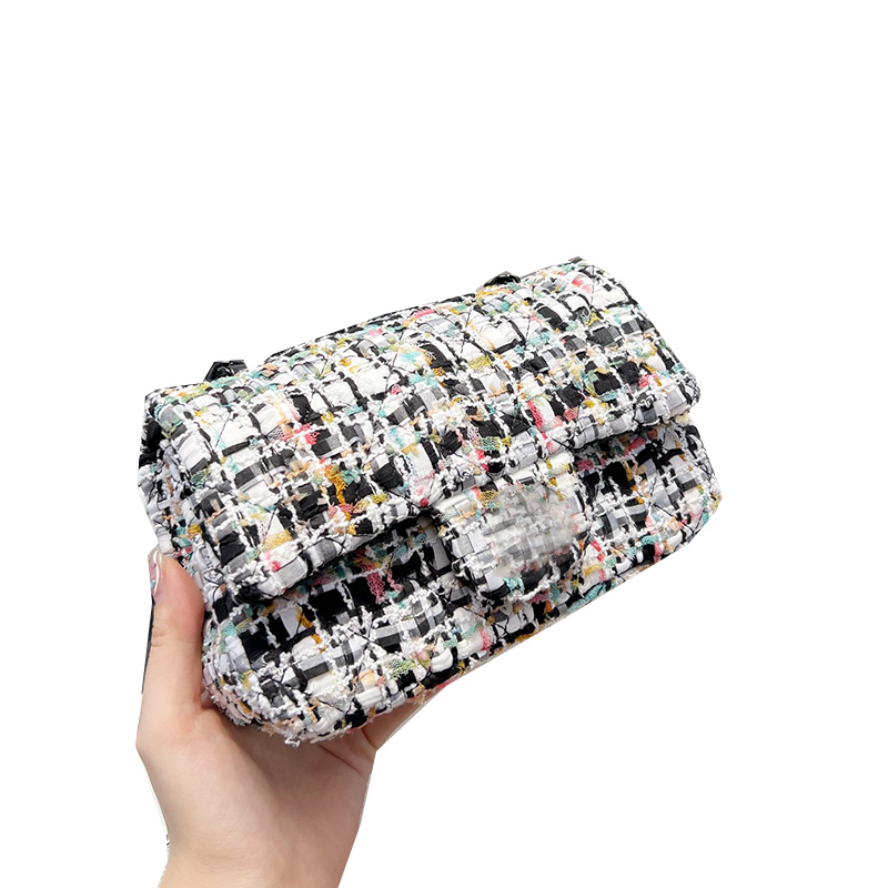 France Womens Tweed Classic Mini Flap Quilted Bags Early Fall Quilted Black Chain Crossbody Shoulder Purse Turn Lock Luxury Designer Outdoor Sacoche Handbags 20CM, Box
France Womens Tweed Classic Mini Flap Quilted Bags Early Fall Quilted Black Chain Crossbody Shoulder Purse Turn Lock Luxury Designer Outdoor Sacoche Handbags 20CM, Box