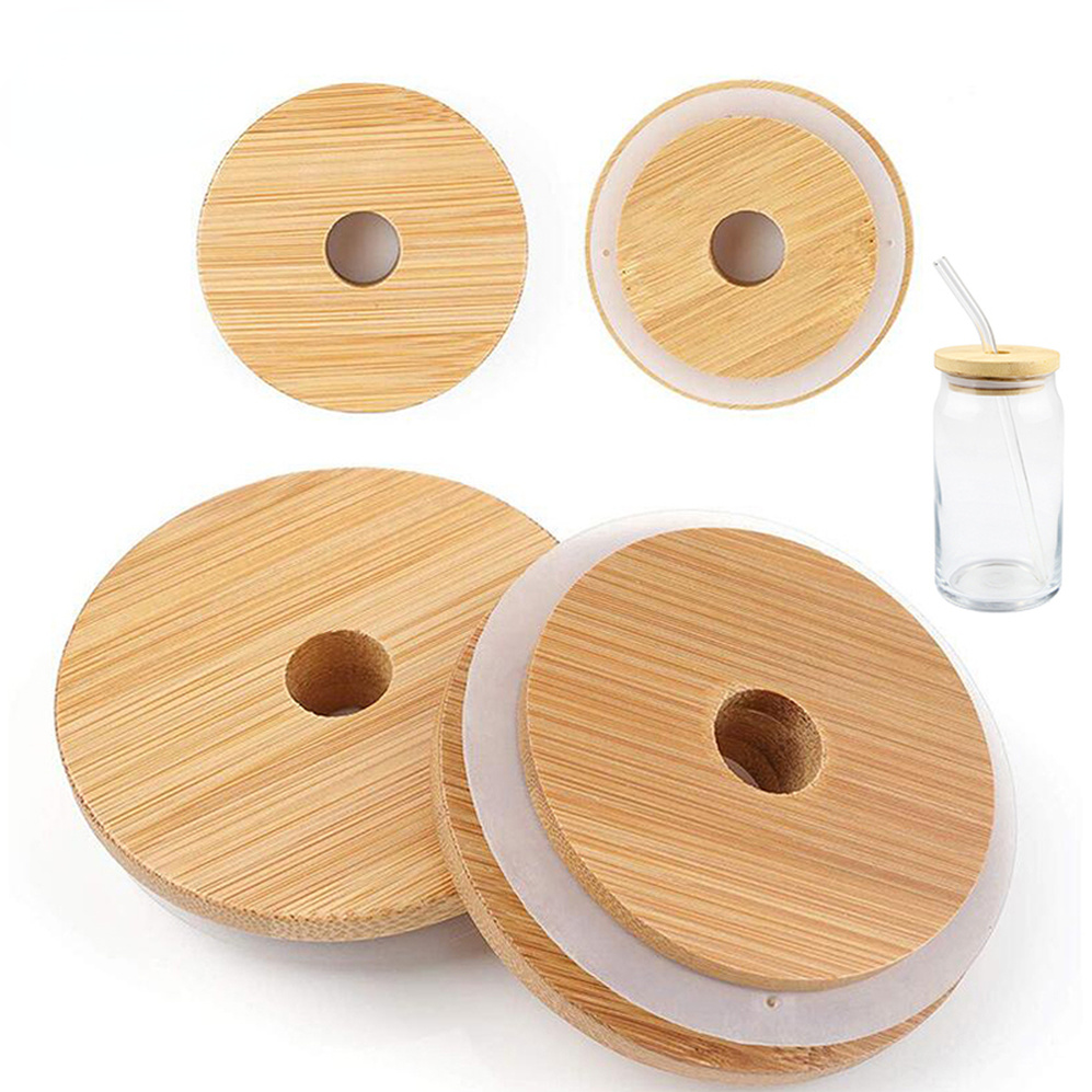 Bamboo Lids Silicone Seal Covers for Wide Mouth Mason Jars Drinking Cans Eco Friendly Lids with Straw Hole Bamboo Covers sxjun6
Bamboo Lids Silicone Seal Covers for Wide Mouth Mason Jars Drinking Cans Eco Friendly Lids with Straw Hole Bamboo Covers sxjun6