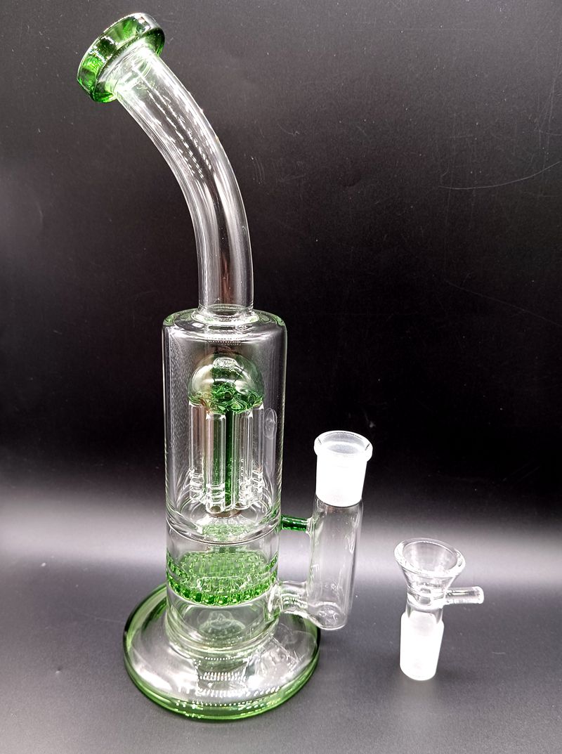 10 inch Straight/ Bent Type Glass Water Bong Hookahs with Tree Arm Perc and Honeycomb Filters Smoking Pipes 
10 inch Straight/ Bent Type Glass Water Bong Hookahs with Tree Arm Perc and Honeycomb Filters Smoking Pipes