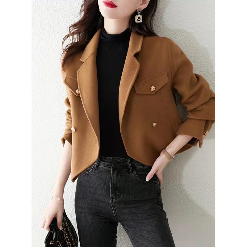 Women's Wool & Blends High End Camel Tweed Coat Short Little Man Slim And Thin In Autumn Winter 2022Women's, Black
Women's Wool & Blends High End Camel Tweed Coat Short Little Man Slim And Thin In Autumn Winter 2022Women's, Black