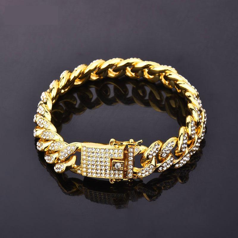 Link Chain Fashion 12mm Luxury Iced Out Cuban For Women Men Gold Silver Color Rhinestone Hip Hop JewelryLinkLink
Link Chain Fashion 12mm Luxury Iced Out Cuban For Women Men Gold Silver Color Rhinestone Hip Hop JewelryLinkLink