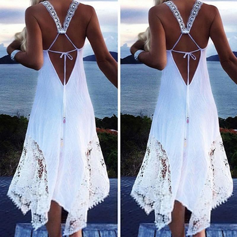 Casual Dresses 2022 Boho Hollow Long Dress Women Backless Halter Beach White Black O Neck Sleeveless Midi Vestidos Ladies 5XL
Casual Dresses 2022 Boho Hollow Long Dress Women Backless Halter Beach White Black O Neck Sleeveless Midi Vestidos Ladies 5XL