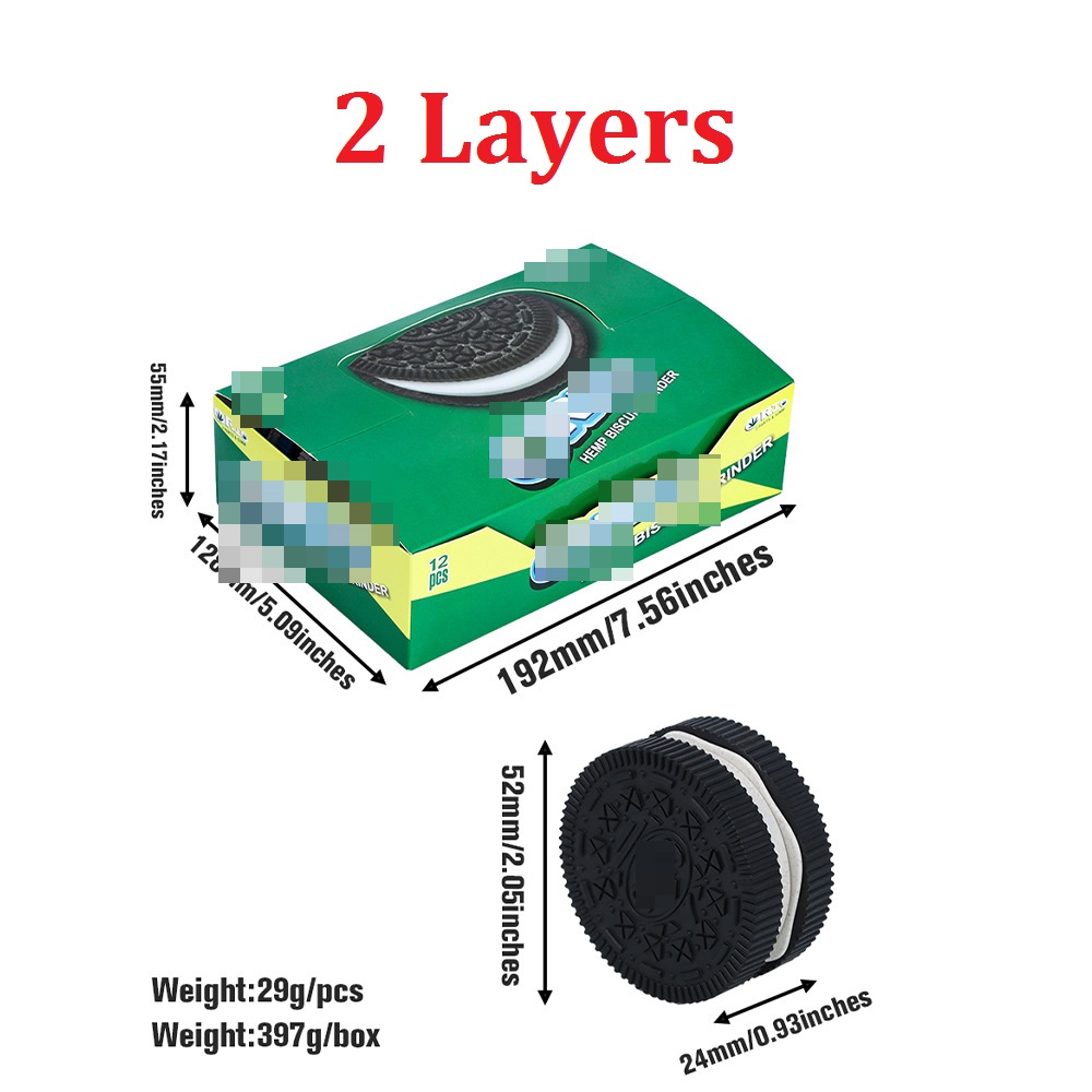 Biodegradable Oreoshape Grinder Smoking Accessories 2 Layers herb Crusher plastic grinder
Biodegradable Oreoshape Grinder Smoking Accessories 2 Layers herb Crusher plastic grinder