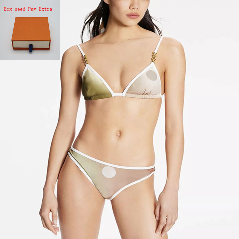 Bikinis Womens 2022SS Swimsuits Set Beach Bathing Two piece set bikini Wind Swimwears High Elements Female Swimwear