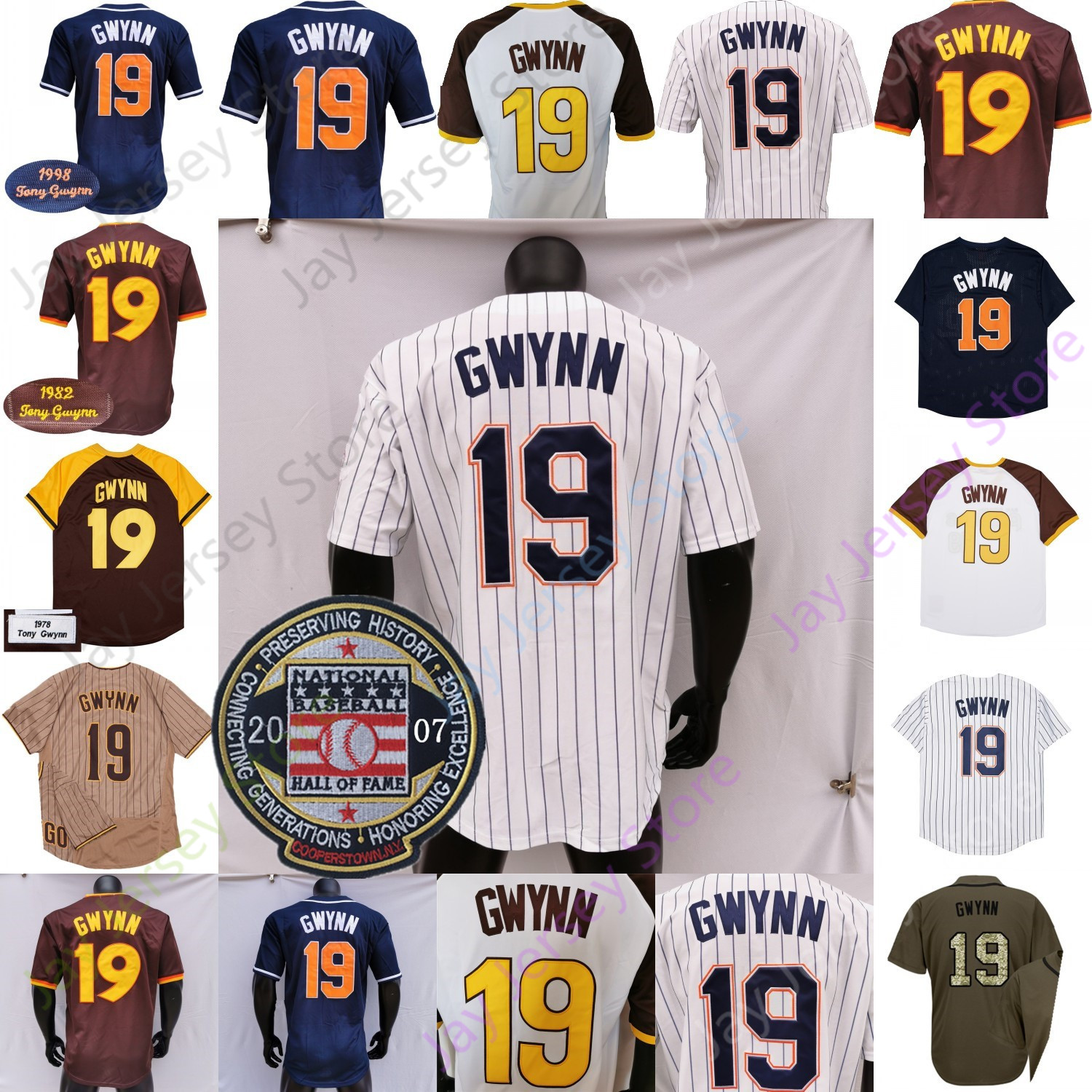 Tony Gwynn Jersey Vintage 1978 1982 Navy White Coffee Pullover Button Pinstripe Mesh BP Salute to Service 2007 Hall of Fame Patch, 1982 pullover
Tony Gwynn Jersey Vintage 1978 1982 Navy White Coffee Pullover Button Pinstripe Mesh BP Salute to Service 2007 Hall of Fame Patch, 1982 pullover