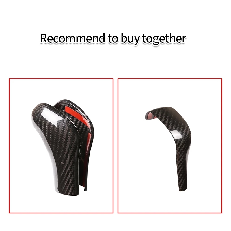 Real Carbon Fiber Interior Styling Car Center Console Gear Shift Knob Cover Trim For Porsche Cayenne 2011-2017 Car Accessories