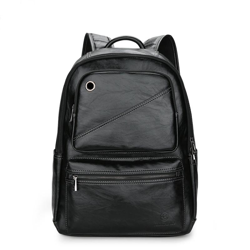 Backpack Men Black Men's Burst Bag PU Leather Shoulder Student Fashion Travel Casual, Black-0316
Backpack Men Black Men's Burst Bag PU Leather Shoulder Student Fashion Travel Casual, Black-0316