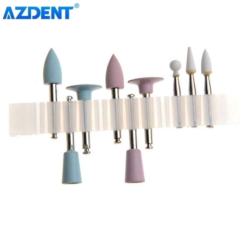 

9PCSBox AZDENT Dental Composite Polishing Kit RA 0309 for Low Speed Handpiece Contra Angle Ceramic Silicone Rubber Polishers 220811