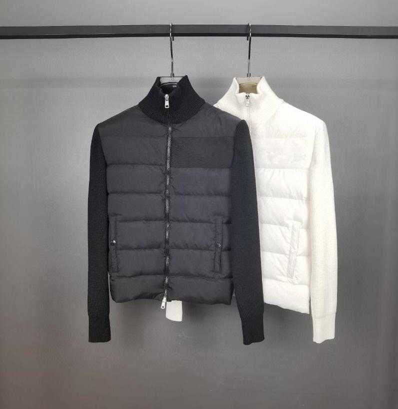 Men knitting Stand Collar Down Coat Thick Warm Double Zipper Design Jacket Slim Parkas Black /White Color
Men knitting Stand Collar Down Coat Thick Warm Double Zipper Design Jacket Slim Parkas Black /White Color