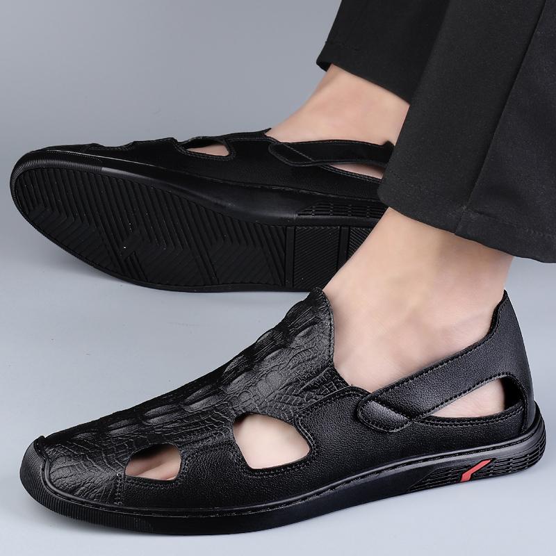 Sandals Men Casual Shoes Male Luxury Crocodile Pattern Formal GENUINE LEATHER Breathable Men's Loafers Moccasins FlatsSandals, Black
Sandals Men Casual Shoes Male Luxury Crocodile Pattern Formal GENUINE LEATHER Breathable Men's Loafers Moccasins FlatsSandals, Black