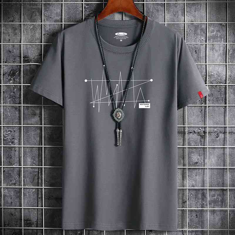 Fashion Men's Short Sleeve T-shirt Pure Cotton Loose 2022 Summer Tee Plus Size Classical Hight Quality Print Clothes, Dark grey
Fashion Men's Short Sleeve T-shirt Pure Cotton Loose 2022 Summer Tee Plus Size Classical Hight Quality Print Clothes, Dark grey