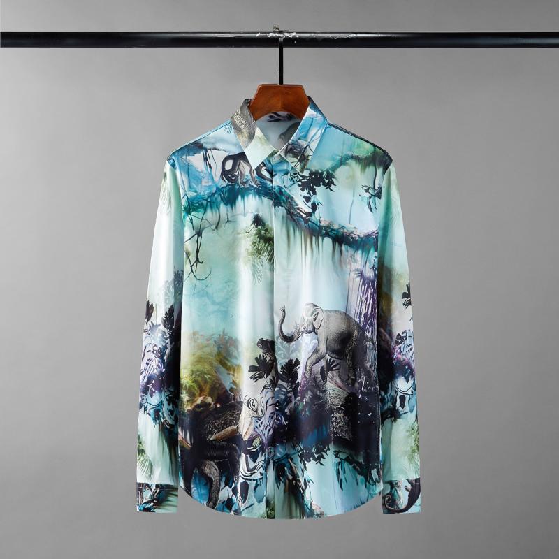 Men's Dress Shirts Luxury Long Sleeve Casual Party Mens Fashion Slim Fit Man Plus Size 4XL Elegant Printed Male ShirtsMen's, Green
Men's Dress Shirts Luxury Long Sleeve Casual Party Mens Fashion Slim Fit Man Plus Size 4XL Elegant Printed Male ShirtsMen's, Green