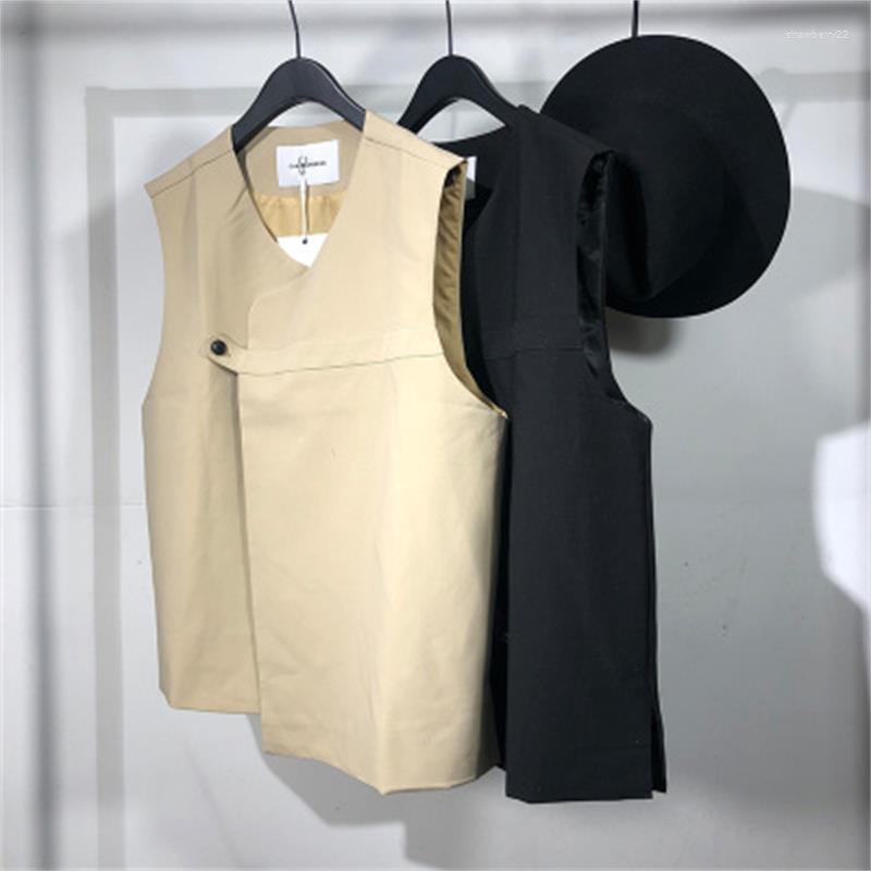 Men' Vests Original Autumn Tide Men Simple Asymmetric Loose Vest Harajuku Style Hip-hop Hundred-color Sleeveless Jacket Stra22, Black
Men' Vests Original Autumn Tide Men Simple Asymmetric Loose Vest Harajuku Style Hip-hop Hundred-color Sleeveless Jacket Stra22, Black