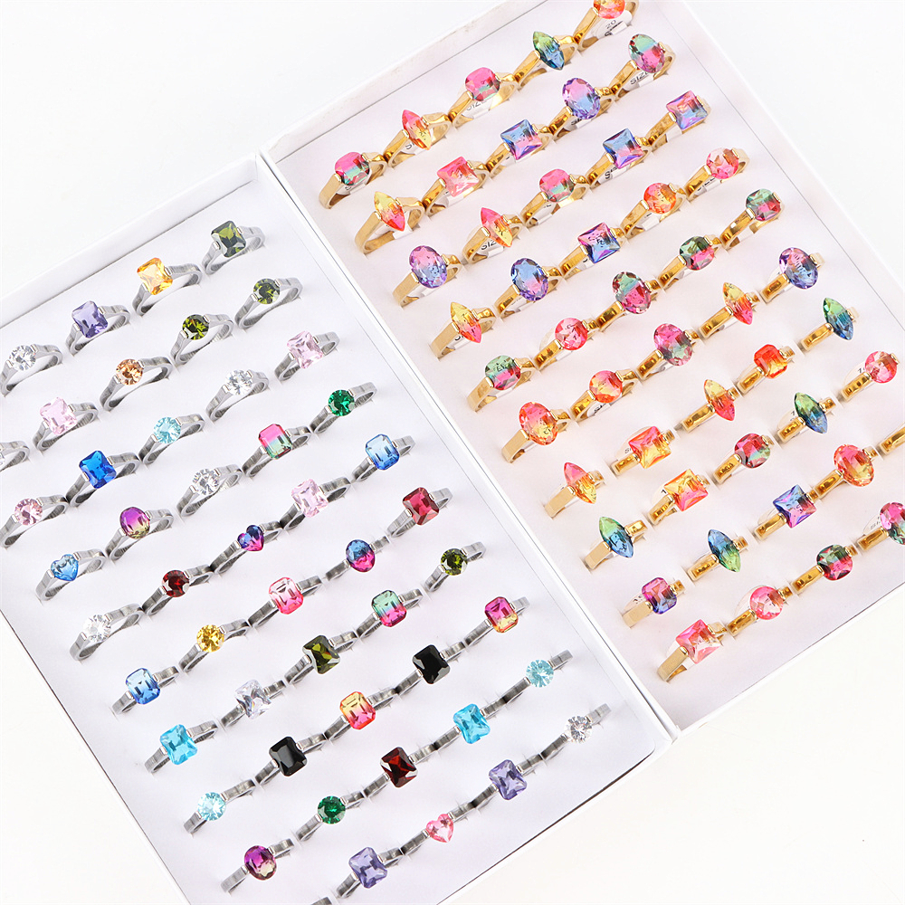 20pcs/lot Wholesale Stainless Steel Color Diamond Ring For Women Fashion Exquisite Jewellery Rings Birthday Party Gifts
20pcs/lot Wholesale Stainless Steel Color Diamond Ring For Women Fashion Exquisite Jewellery Rings Birthday Party Gifts