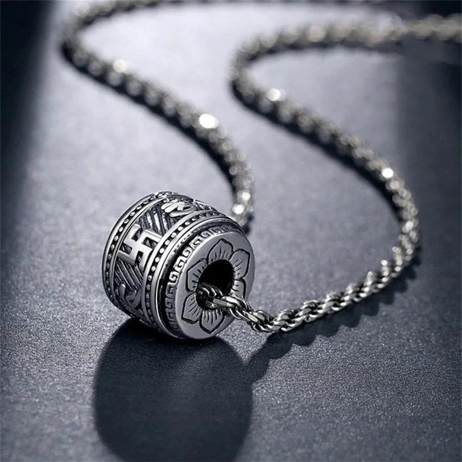 Transfer Beads Pendant Six-character Mantra Necklace Retro Jewelry Couple Men Send Girls Birthday Gifts2343
Transfer Beads Pendant Six-character Mantra Necklace Retro Jewelry Couple Men Send Girls Birthday Gifts2343