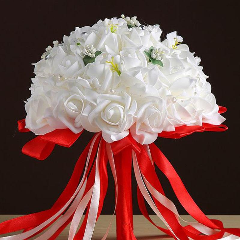Wedding Flowers Bride Bouquet Flower Simulation White Rose Red Hand Throw FlowerWedding
Wedding Flowers Bride Bouquet Flower Simulation White Rose Red Hand Throw FlowerWedding