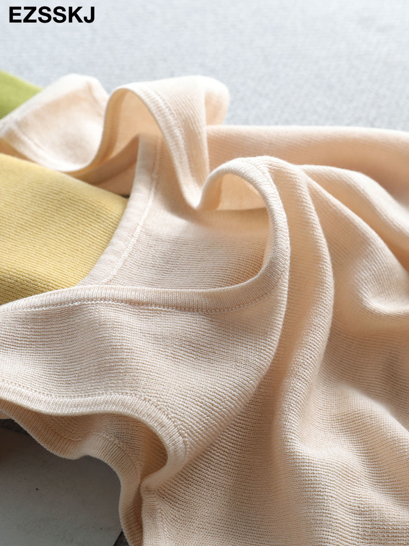 Spring Autumn basic Cashmere U-neck Tank Top Women Casual Soft Sexy Sleeveless cashmere tank vest Female top 220325