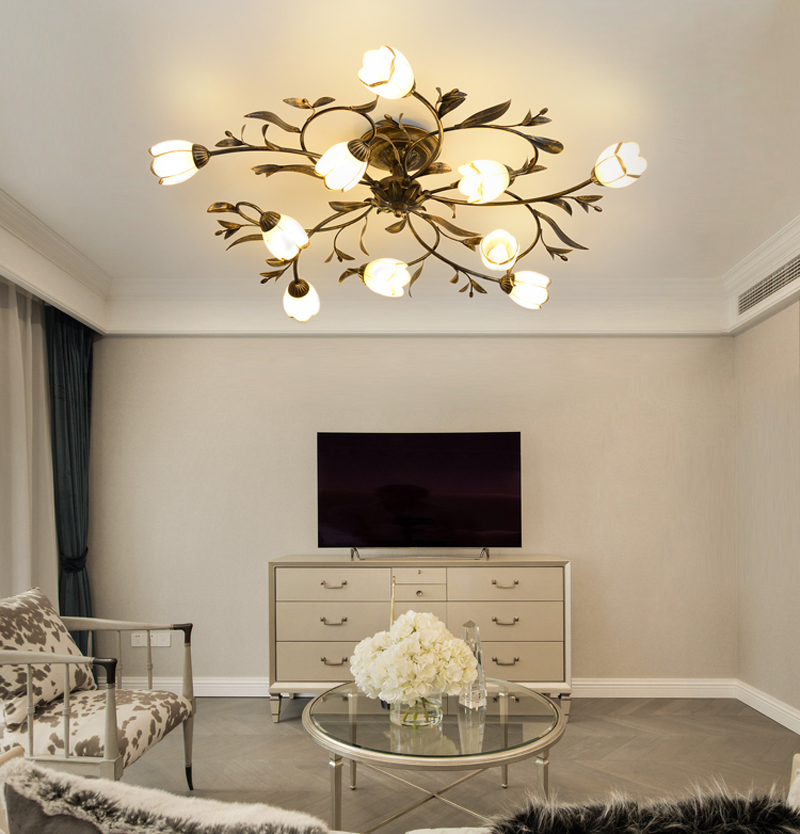 Lights living room iron art ceiling lamps restaurant bedroom glass ceiling lighting clothing store hotel decoration lamp and lantern American style
Lights living room iron art ceiling lamps restaurant bedroom glass ceiling lighting clothing store hotel decoration lamp and lantern American style