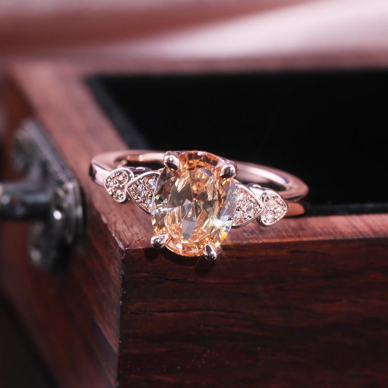Wedding Rings Eternal Ring With Champagne Oval Cutting CZ Prong Setting Rose Gold Color Luxury Engagement For WomenWedding
Wedding Rings Eternal Ring With Champagne Oval Cutting CZ Prong Setting Rose Gold Color Luxury Engagement For WomenWedding