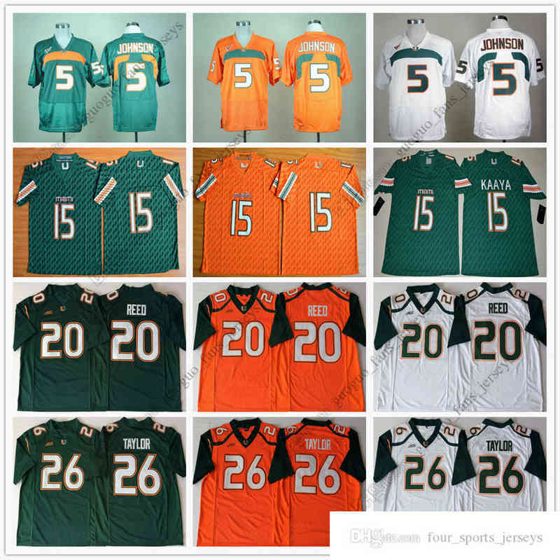 NCAA Miami Hurricanes Football Jersey 5 Andre Johnson 15 Brad Kaaya 20 Ed Reed 26 Sean Taylor High Quality Jersey Size --XXL1, As picture
NCAA Miami Hurricanes Football Jersey 5 Andre Johnson 15 Brad Kaaya 20 Ed Reed 26 Sean Taylor High Quality Jersey Size --XXL1, As picture