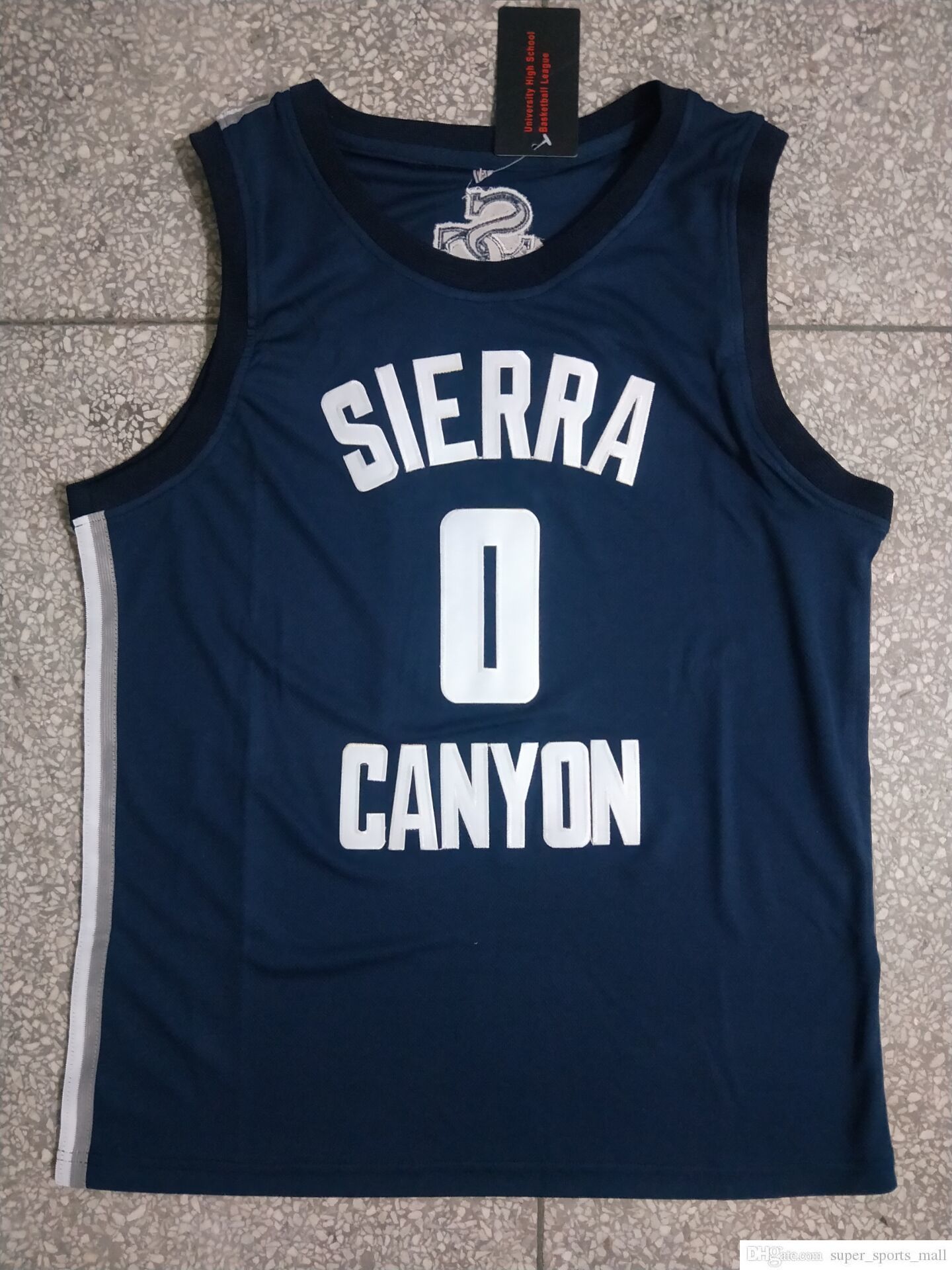 Stitched Men SCS Sierra Canyon Basketball Jerseys College #0 Bronny James Jr. 2022 Navy NCAA High School Jersey
