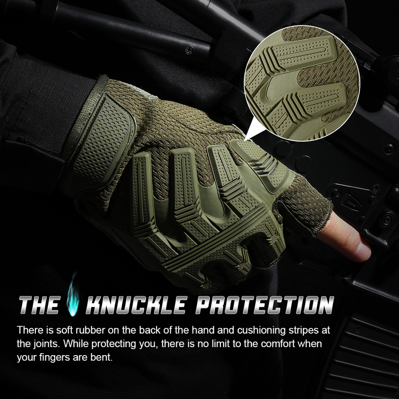 Fingerless Glove Half Finger Gloves Tactical Military Army Mittens SWAT Airsoft Bicycle Outdoor Shooting Hiking Driving Men 220812