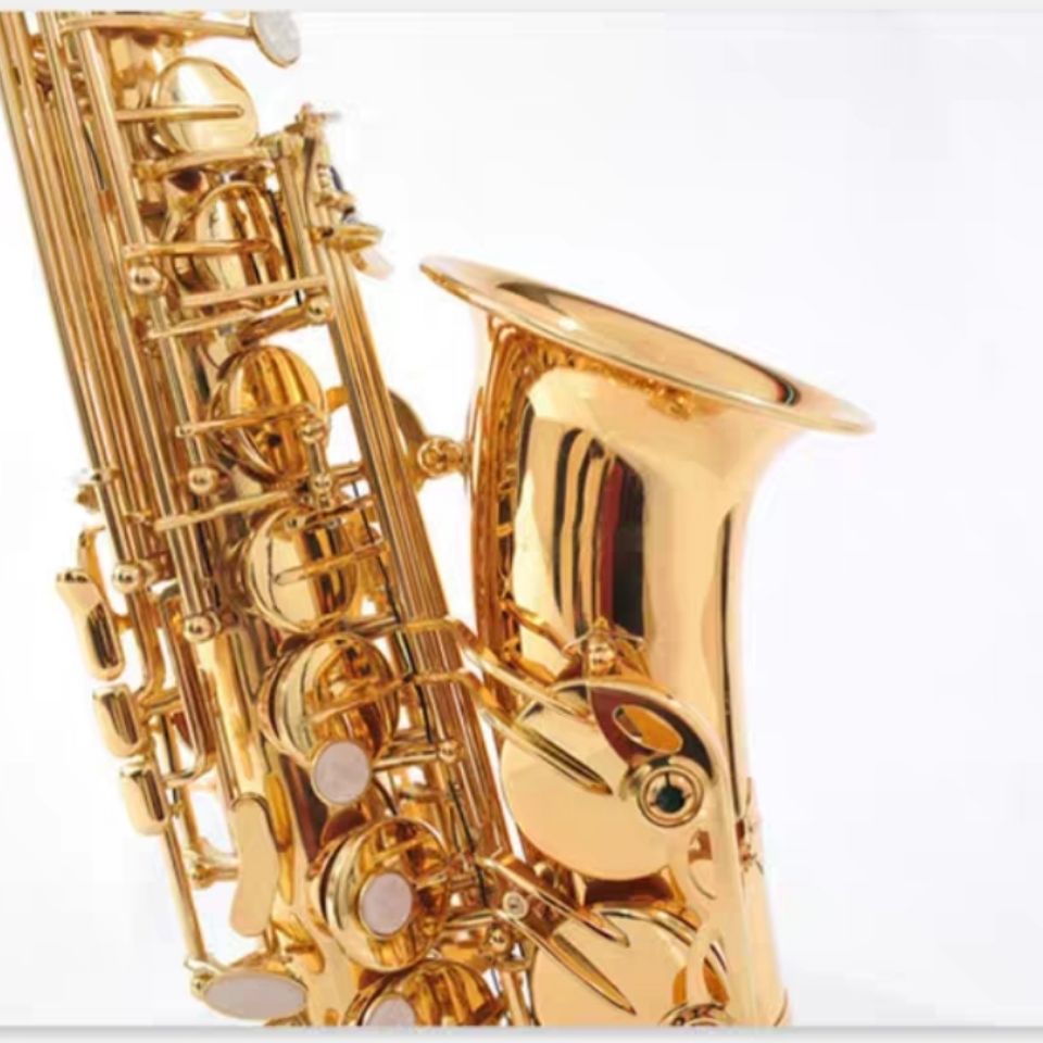 New E-drop double rib pearl shell button alto saxophone brass bakelite golden alto saxophone woodwind instrument with case
New E-drop double rib pearl shell button alto saxophone brass bakelite golden alto saxophone woodwind instrument with case