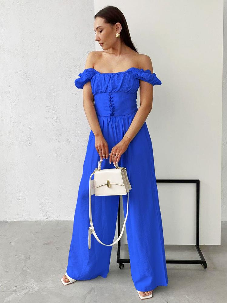 Women' Two Piece Pants Alinemyer Office 2 Sets Ladies Outfits Summer Slash Neck Slim Top Wide Legs Crepe Cozy Trousers Suits Classy LadyWom, Blue
Women' Two Piece Pants Alinemyer Office 2 Sets Ladies Outfits Summer Slash Neck Slim Top Wide Legs Crepe Cozy Trousers Suits Classy LadyWom, Blue