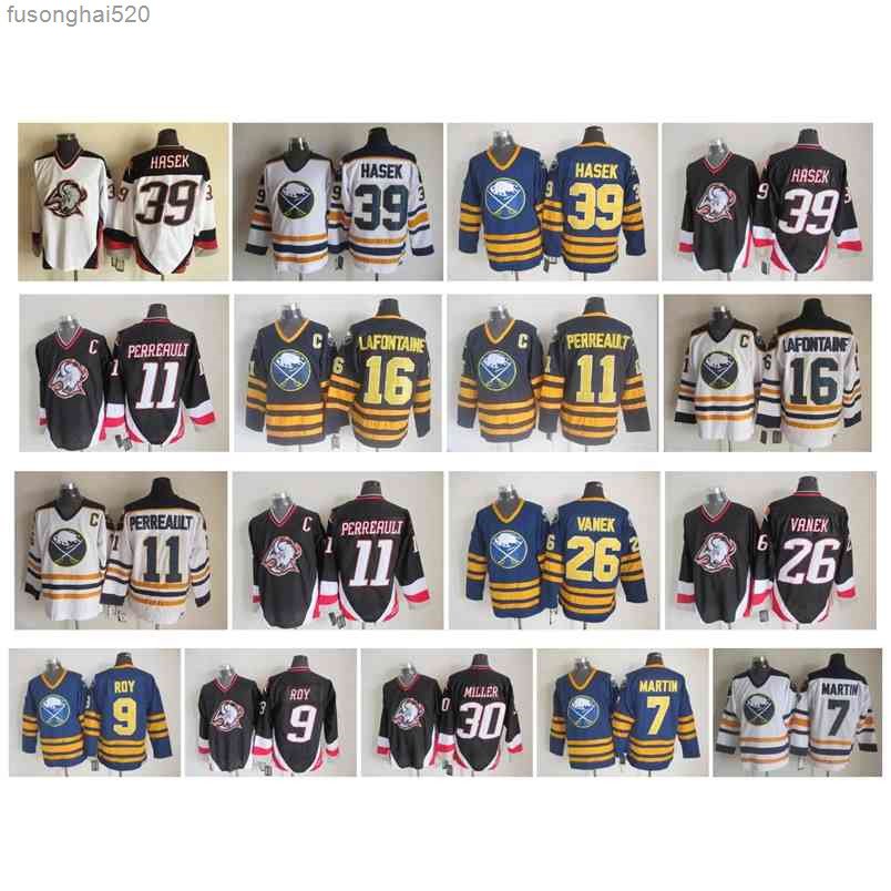 95 Vintage Buffalo Sabres Jersey 39 Dominik Hasek 7 Rick Martin 11 Gilbert Perreault 9 Derek Roy 16 Pat LaFontaine 26 Thoma Vanek CCM Hockey nhl's Jerseys, As pic
95 Vintage Buffalo Sabres Jersey 39 Dominik Hasek 7 Rick Martin 11 Gilbert Perreault 9 Derek Roy 16 Pat LaFontaine 26 Thoma Vanek CCM Hockey nhl's Jerseys, As pic