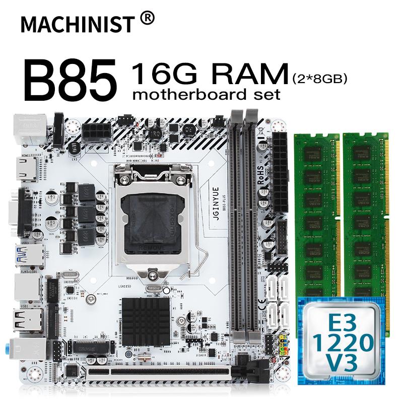 

Motherboards B85 Motherboard LGA 1150 Set Kit With Intel Xeon E3-1220 V3 CPU And 2x8GB=16GB DDR3 RAM Mainboard USB3.0 SATA3.0 B85I PLUS