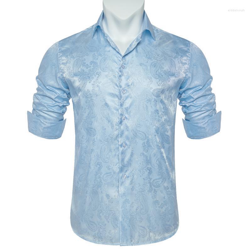 Men' Casual Shirts Luxury Blue Paisley Silk For Men Long Sleeve Dress Shirt Slim Fit Male Social Designers ClothingMen' Eldd22, Yc-2304
Men' Casual Shirts Luxury Blue Paisley Silk For Men Long Sleeve Dress Shirt Slim Fit Male Social Designers ClothingMen' Eldd22, Yc-2304