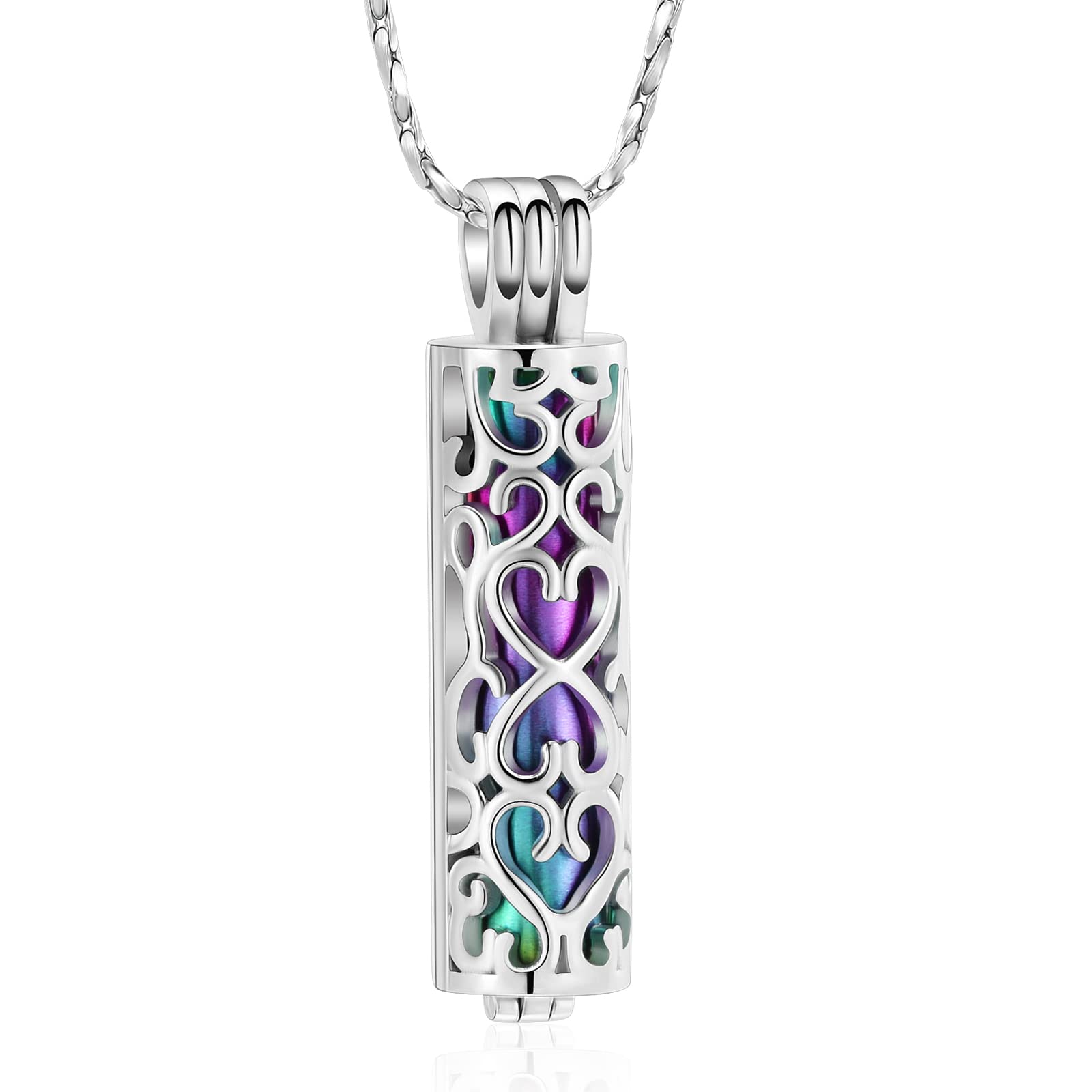 Boutique Carved Flower Rainbow Long Tube Lining Cremation Pendant Memorial Necklace Ash Holder Urn Funeral Special Occasion Keepsake Jewelry
Boutique Carved Flower Rainbow Long Tube Lining Cremation Pendant Memorial Necklace Ash Holder Urn Funeral Special Occasion Keepsake Jewelry